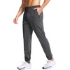 G Gradual Men’s Joggers with Zipper Pockets Athletic Workout Gym Pants Stretch Running Track Jogging Sweatpants for Men(Heather Charcoal)