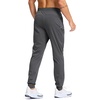 G Gradual Men’s Joggers with Zipper Pockets Athletic Workout Gym Pants Stretch Running Track Jogging Sweatpants for Men(Heather Charcoal)