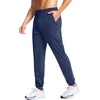 G Gradual Men’s Joggers with Zipper Pockets Athletic Workout Gym Pants Stretch Running Track Jogging Sweatpants for Men(Heather Royal Blue)