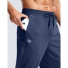 G Gradual Men’s Joggers with Zipper Pockets Athletic Workout Gym Pants Stretch Running Track Jogging Sweatpants for Men(Heather Royal Blue)