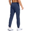 G Gradual Men’s Joggers with Zipper Pockets Athletic Workout Gym Pants Stretch Running Track Jogging Sweatpants for Men(Heather Royal Blue)