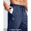 G Gradual Men’s Joggers with Zipper Pockets Athletic Workout Gym Pants Stretch Running Track Jogging Sweatpants for Men(Heather Royal Blue)