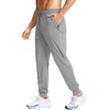 G Gradual Men’s Joggers with Zipper Pockets Athletic Workout Gym Pants Stretch Running Track Jogging Sweatpants for Men(Light Grey)