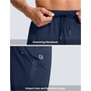 G Gradual Men’s Joggers with Zipper Pockets Athletic Workout Gym Pants Stretch Running Track Jogging Sweatpants for Men(Navy)