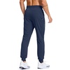 G Gradual Men’s Joggers with Zipper Pockets Athletic Workout Gym Pants Stretch Running Track Jogging Sweatpants for Men(Navy)