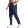 G Gradual Men’s Joggers with Zipper Pockets Athletic Workout Gym Pants Stretch Running Track Jogging Sweatpants for Men(Navy)