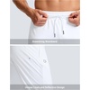G Gradual Men’s Joggers with Zipper Pockets Athletic Workout Gym Pants Stretch Running Track Jogging Sweatpants for Men(White)