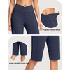 G Gradual Women’s 14″ Bermuda Long Shorts Knee Length High Waisted Athletic Shorts with Pockets Stretch Casual Summer Walking(B Navy)
