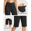 G Gradual Women’s 14″ Bermuda Long Shorts Knee Length High Waisted Athletic Shorts with Pockets Stretch Casual Summer Walking(Black)