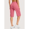 G Gradual Women’s 14″ Bermuda Long Shorts Knee Length High Waisted Athletic Shorts with Pockets Stretch Casual Summer Walking(Briar Rose)