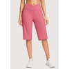 G Gradual Women’s 14″ Bermuda Long Shorts Knee Length High Waisted Athletic Shorts with Pockets Stretch Casual Summer Walking(Briar Rose)