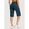 G Gradual Women’s 14″ Bermuda Long Shorts Knee Length High Waisted Athletic Shorts with Pockets Stretch Casual Summer Walking(Indigo)