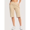G Gradual Women’s 14″ Bermuda Long Shorts Knee Length High Waisted Athletic Shorts with Pockets Stretch Casual Summer Walking(Khaki)