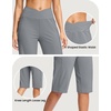 G Gradual Women’s 14″ Bermuda Long Shorts Knee Length High Waisted Athletic Shorts with Pockets Stretch Casual Summer Walking(Light Grey)