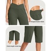 G Gradual Women’s 14″ Bermuda Long Shorts Knee Length High Waisted Athletic Shorts with Pockets Stretch Casual Summer Walking(Sage)