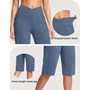 G Gradual Women’s 14″ Bermuda Long Shorts Knee Length High Waisted Athletic Shorts with Pockets Stretch Casual Summer Walking(Universe Blue)