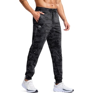 G Gradual Men’s Joggers with Zipper Pockets Athletic Workout Gym Pants Stretch Running Track Jogging Sweatpants for Men(Grey Camo)