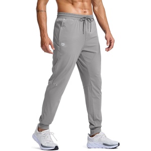 G Gradual Men’s Joggers with Zipper Pockets Athletic Workout Gym Pants Stretch Running Track Jogging Sweatpants for Men(Light Grey)