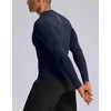 G Gradual Mens Compression Shirt Long Sleeve Moisture Wicking Running Gym Shirts for Men Athletic Workout Base Layer T-Shirt(Navy,M)