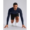 G Gradual Mens Compression Shirt Long Sleeve Moisture Wicking Running Gym Shirts for Men Athletic Workout Base Layer T-Shirt(Navy,M)