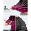 Men’s Sun Protection Hoodie Shirts Long Sleeve UPF 50+ Swim Shirts for Men Rash Guard Fishing Shirt Quick Dry(Gradient Black Rose)