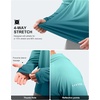 Men’s Sun Protection Hoodie Shirts Long Sleeve UPF 50+ Swim Shirts for Men Rash Guard Fishing Shirt Quick Dry(Gradient Blue Green)