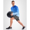 Men’s Sun Protection Hoodie Shirts Long Sleeve UPF 50+ Swim Shirts for Men Rash Guard Fishing Shirt Quick Dry(Gradient Blue White)