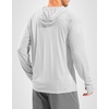 Men’s Sun Protection Hoodie Shirts Long Sleeve UPF 50+ Swim Shirts for Men Rash Guard Fishing Shirt Quick Dry(Heather Bright Grey)