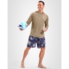 Men’s Sun Protection Hoodie Shirts Long Sleeve UPF 50+ Swim Shirts for Men Rash Guard Fishing Shirt Quick Dry(Khaki)