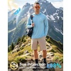 Men’s Sun Protection Hoodie Shirts Long Sleeve UPF 50+ Swim Shirts for Men Rash Guard Fishing Shirt Quick Dry(Light Blue)