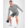 Men’s Sun Protection Hoodie Shirts Long Sleeve UPF 50+ Swim Shirts for Men Rash Guard Fishing Shirt Quick Dry(Light Grey)