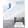 Men’s Sun Protection Hoodie Shirts Long Sleeve UPF 50+ Swim Shirts for Men Rash Guard Fishing Shirt Quick Dry(White)