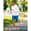 Men’s Sun Protection Hoodie Shirts Long Sleeve UPF 50+ Swim Shirts for Men Rash Guard Fishing Shirt Quick Dry(White)