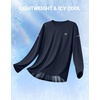 Men’s Sun Protection Long Sleeve Grid Shirts UPF 50+ Rash Guard Swim Lightweight Cooling UV Shirt(Navy Blue)
