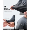 Men’s Sun Protection Long Sleeve Shirts UPF 50+(Gradient Grey Black)