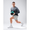 Men’s Sun Protection Long Sleeve Shirts UPF 50+(Gradient Grey Black)