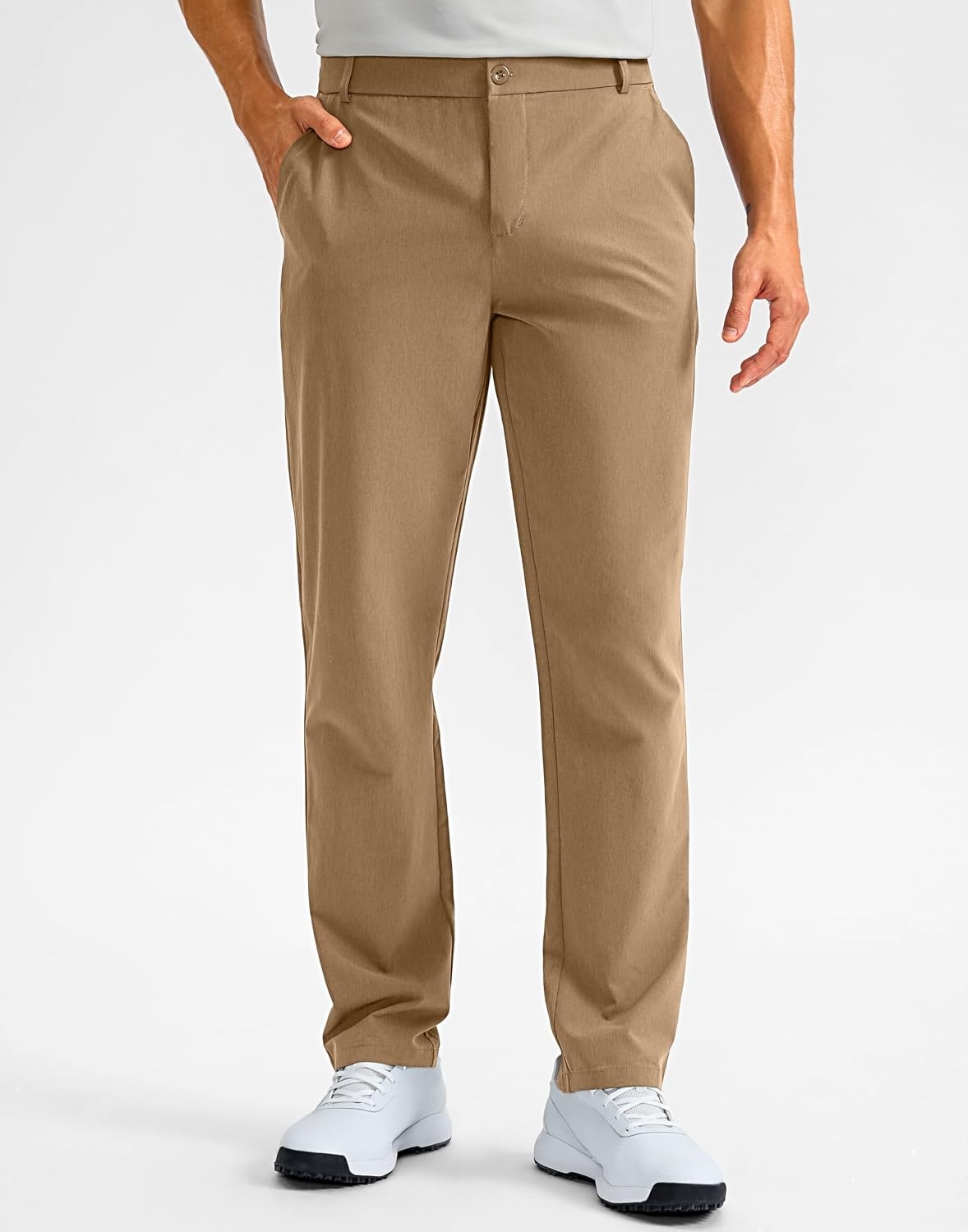 image:imageG Gradual Mens Golf Pants with 5 Pockets 303234 Lightweight Quick Dry Stretch Work Dress Pants Casual Slacks for MenKhaki SandW36 L30