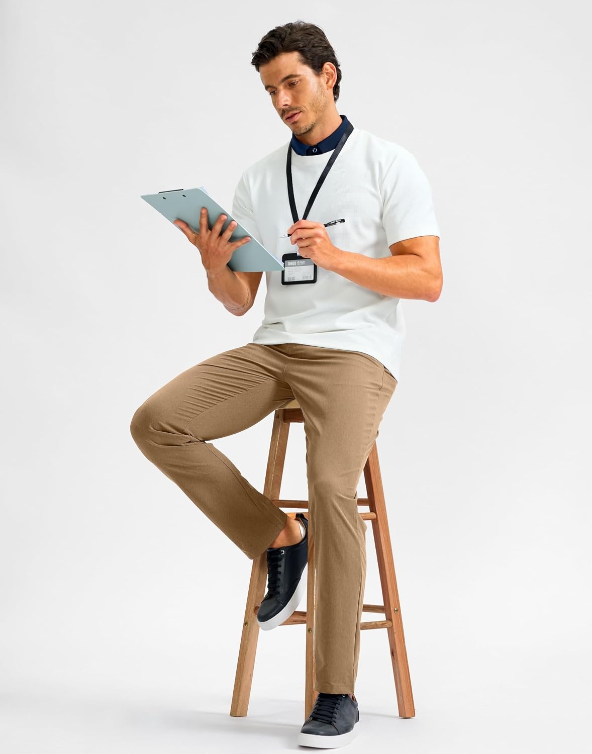 image:imageG Gradual Mens Golf Pants with 5 Pockets 303234 Lightweight Quick Dry Stretch Work Dress Pants Casual Slacks for MenKhaki SandW36 L30