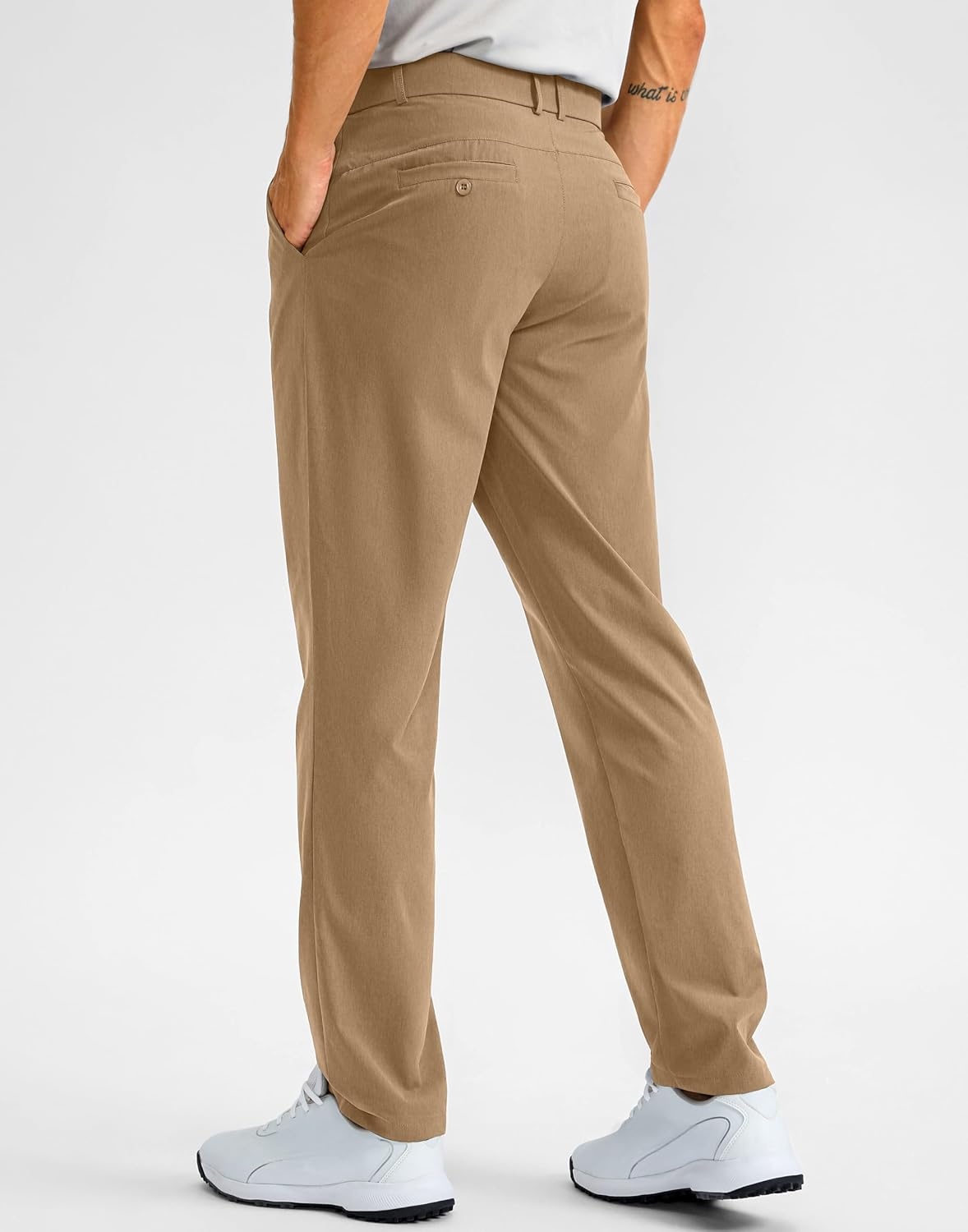 image:imageG Gradual Mens Golf Pants with 5 Pockets 303234 Lightweight Quick Dry Stretch Work Dress Pants Casual Slacks for MenKhaki SandW36 L30