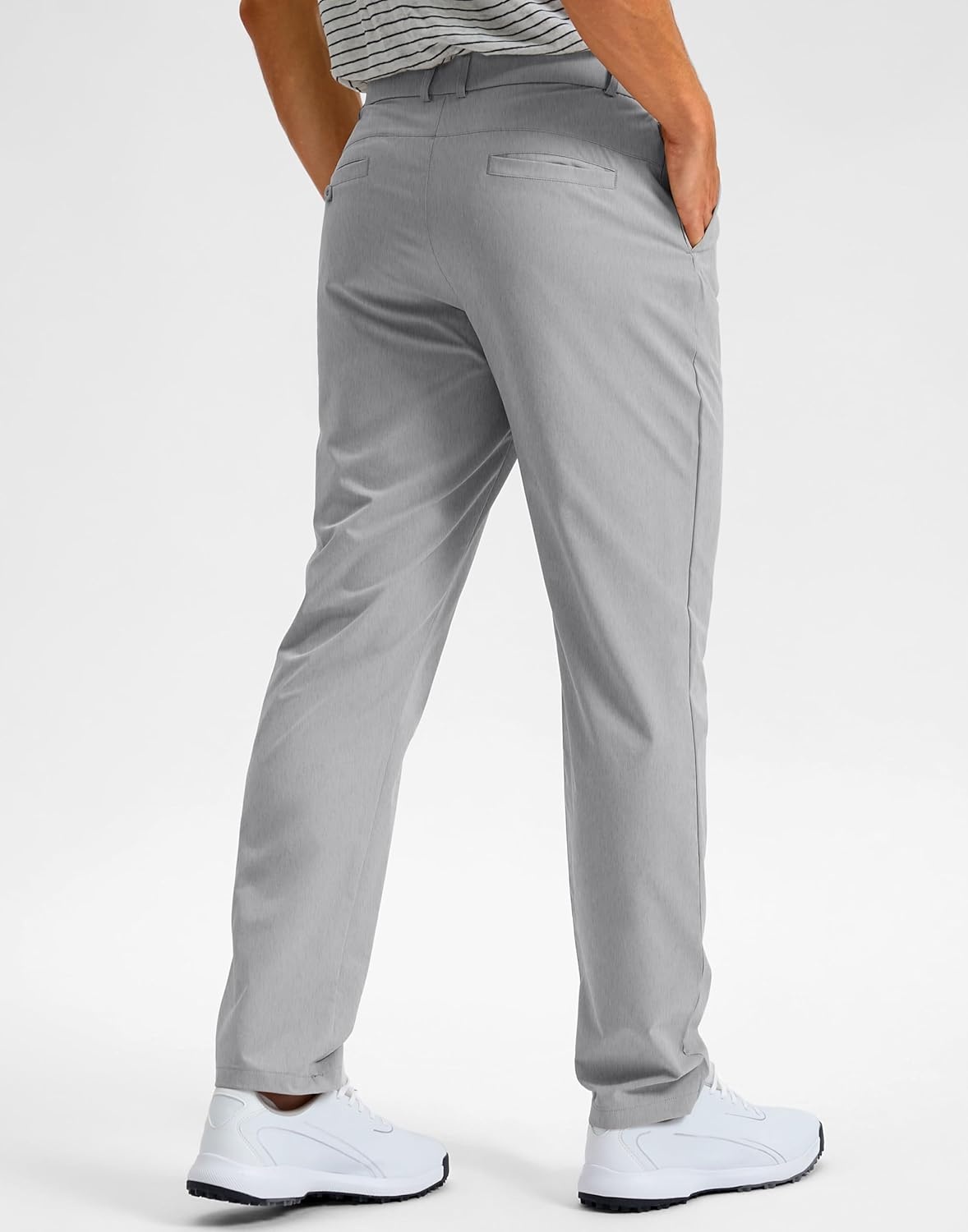 image:imageG Gradual Mens Golf Pants with 5 Pockets 303234 Lightweight Quick Dry Stretch Work Dress Pants Casual Slacks for MenLight GreyW33 L30