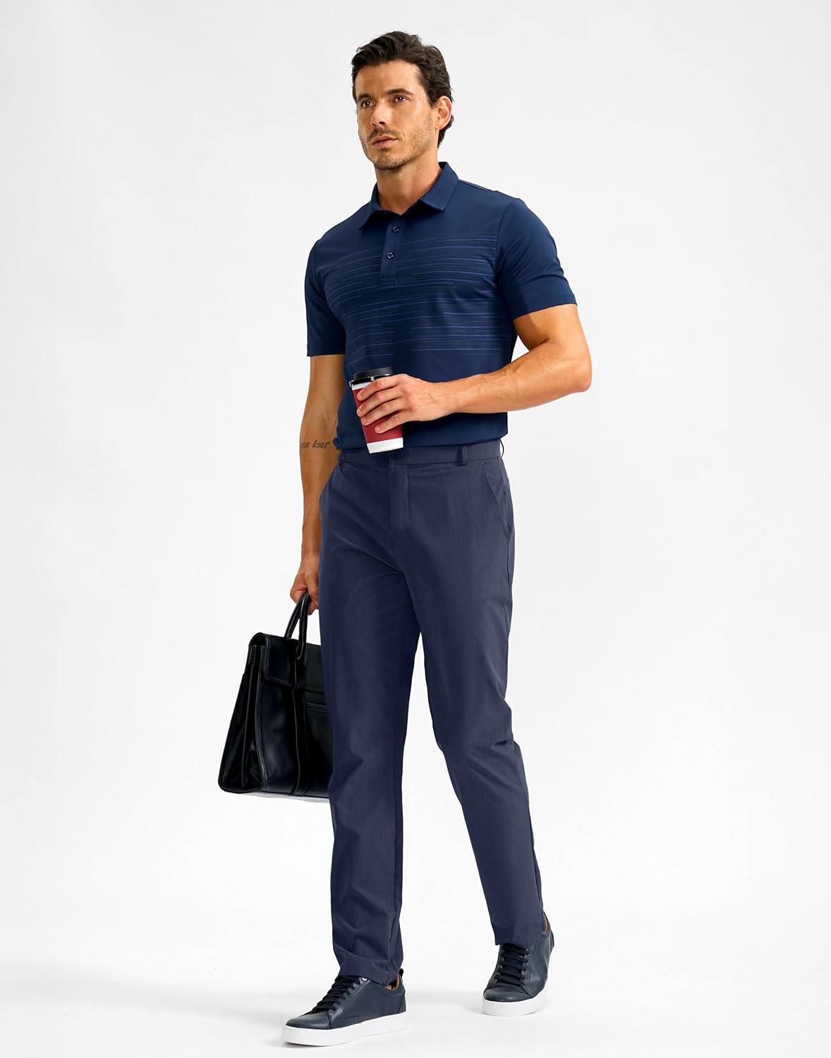 image:imageG Gradual Mens Golf Pants with 5 Pockets 303234 Lightweight Quick Dry Stretch Work Dress Pants Casual Slacks for MenNavyW35 L30