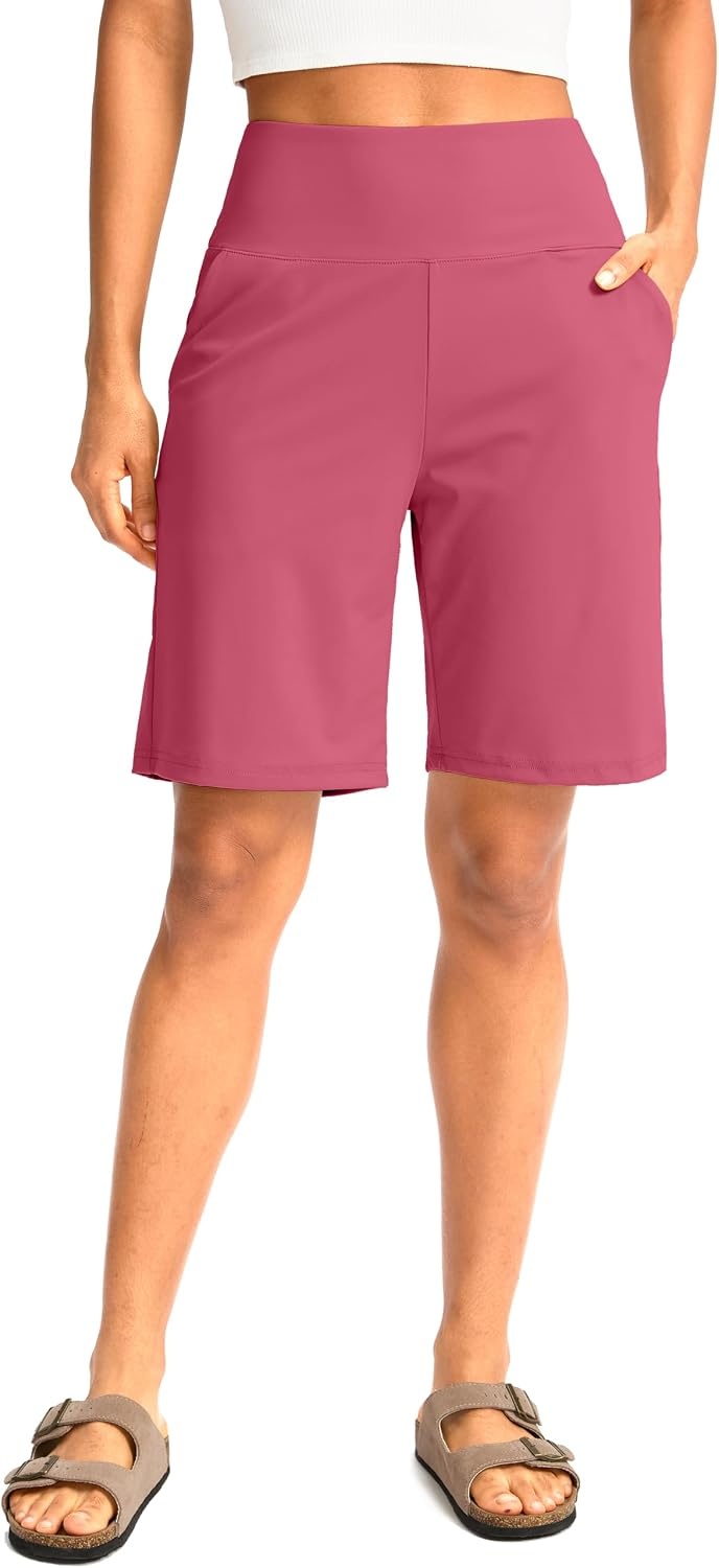 image:imageG Gradual Womens Bermuda Long Shorts with Pockets 975 High Waisted Shorts for Women Walking Athletic WorkoutBriar Rose