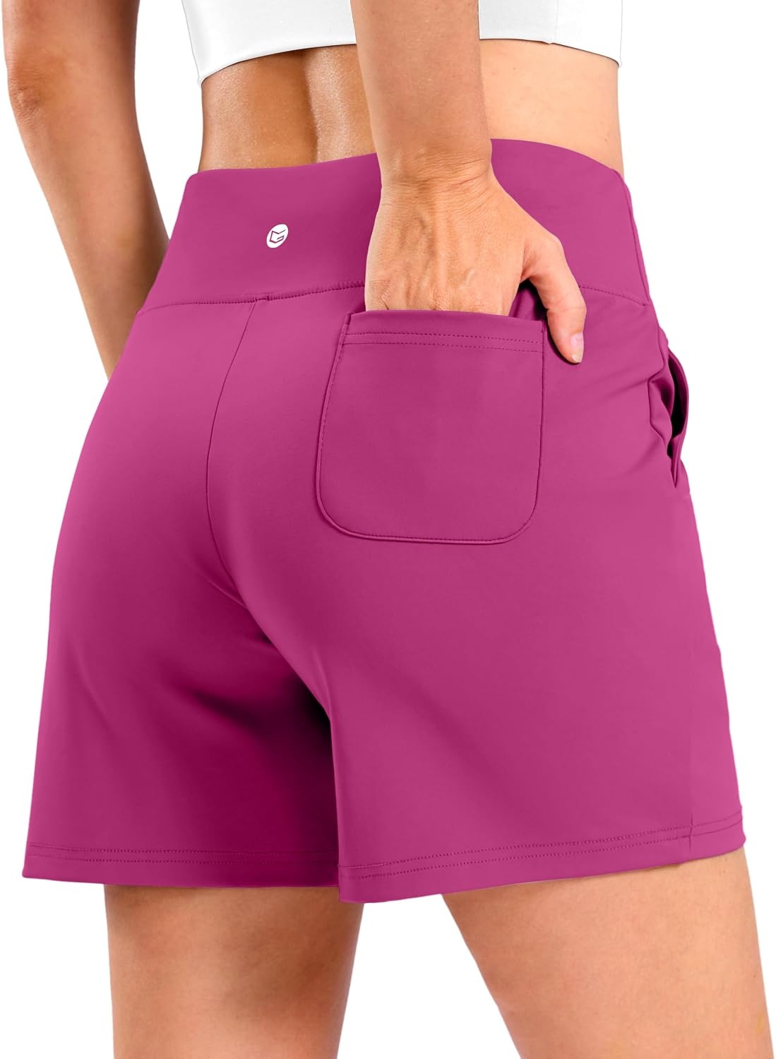 image:imageG Gradual Womens Bermuda Long Shorts with Pockets 975 High Waisted Shorts for Women Walking Athletic WorkoutBriar Rose