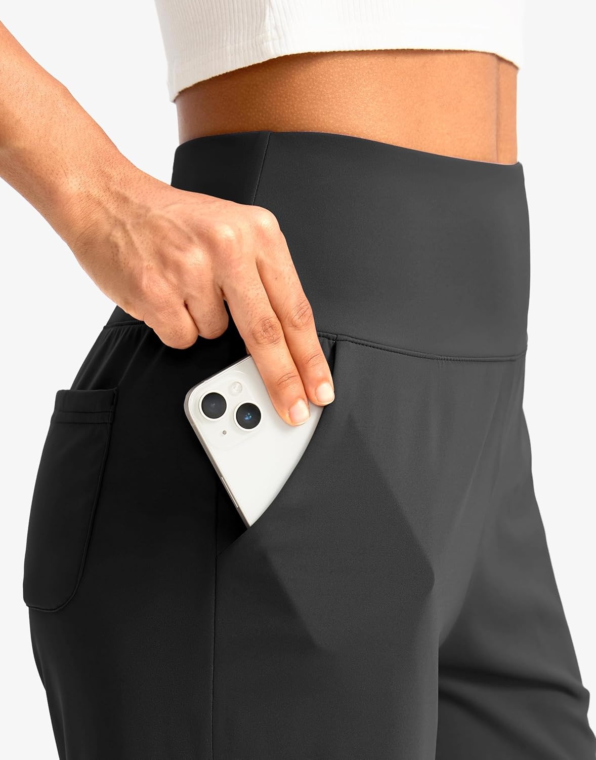image:imageG Gradual Womens Bermuda Long Shorts with Pockets 975 High Waisted Shorts for Women Walking Athletic WorkoutDark Grey
