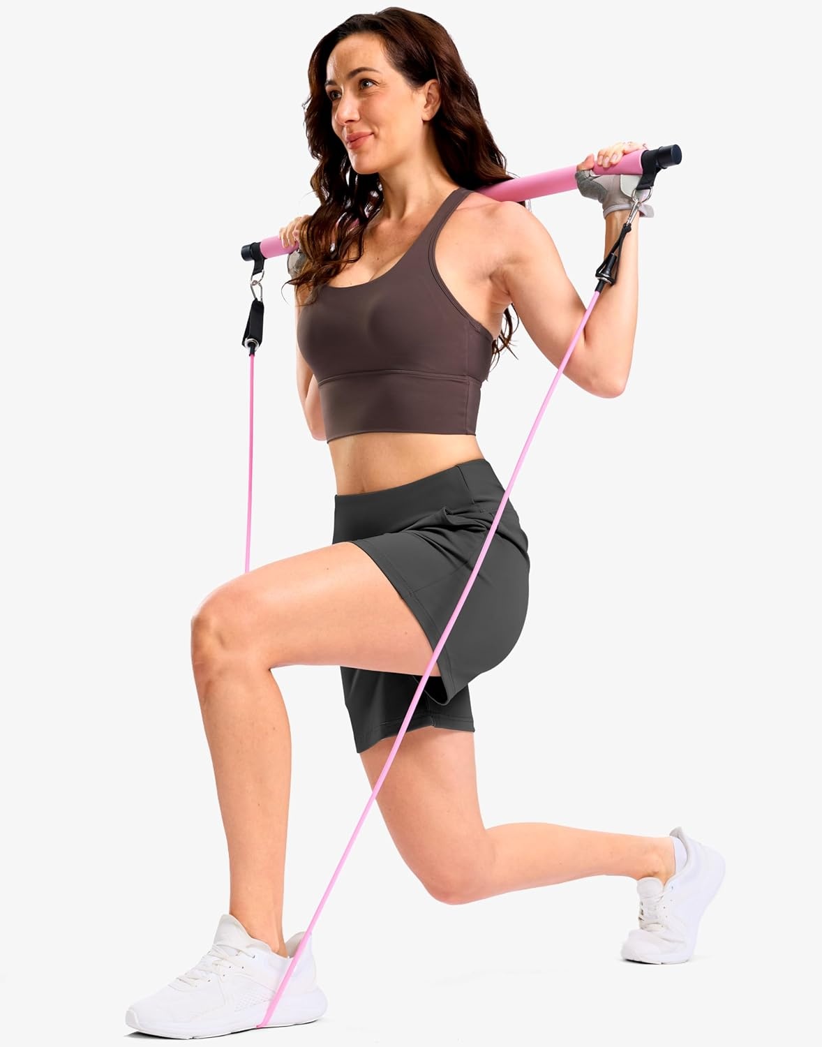 image:imageG Gradual Womens Bermuda Long Shorts with Pockets 975 High Waisted Shorts for Women Walking Athletic WorkoutDark Grey