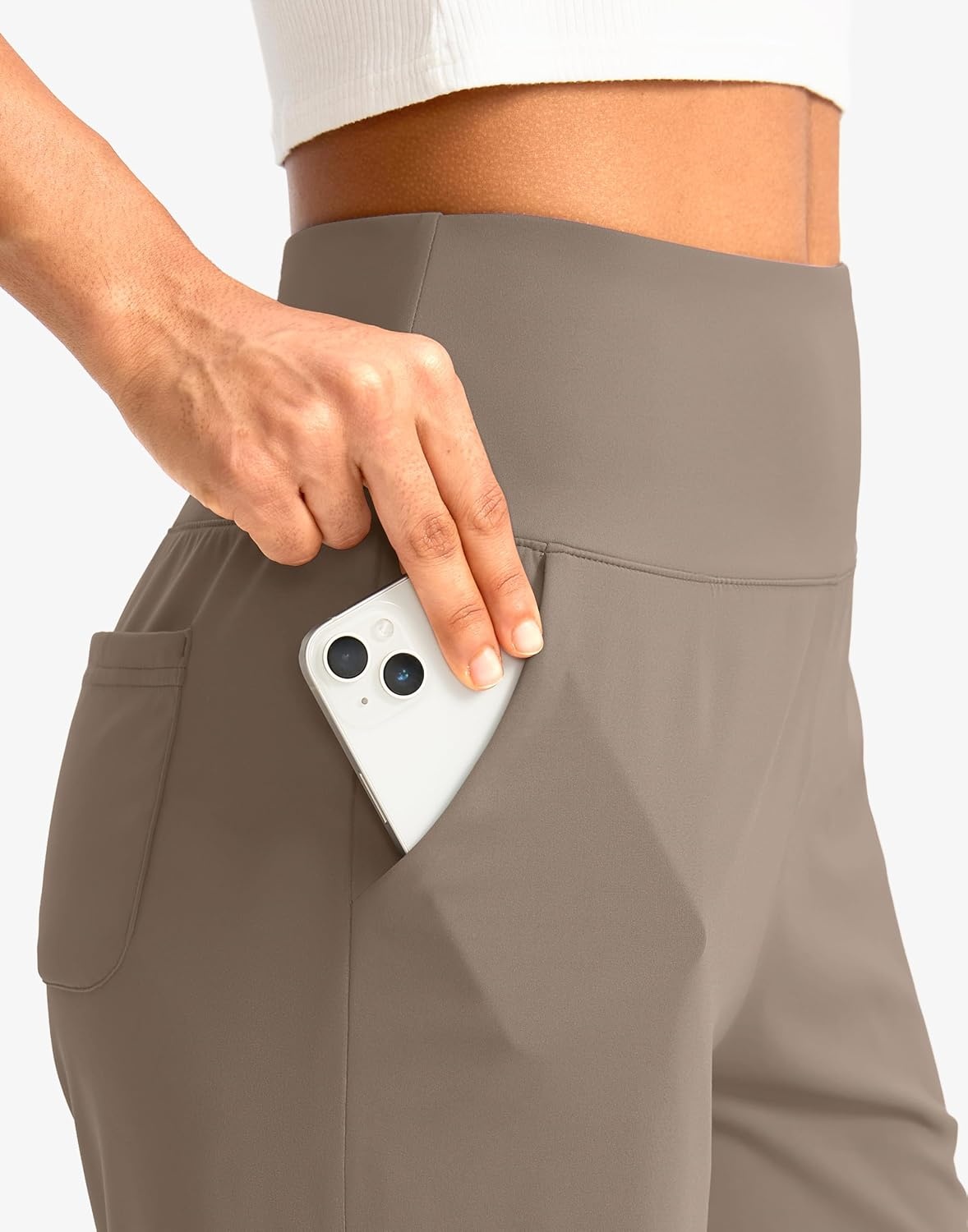 image:imageG Gradual Womens Bermuda Long Shorts with Pockets 975 High Waisted Shorts for Women Walking Athletic WorkoutDark Khaki