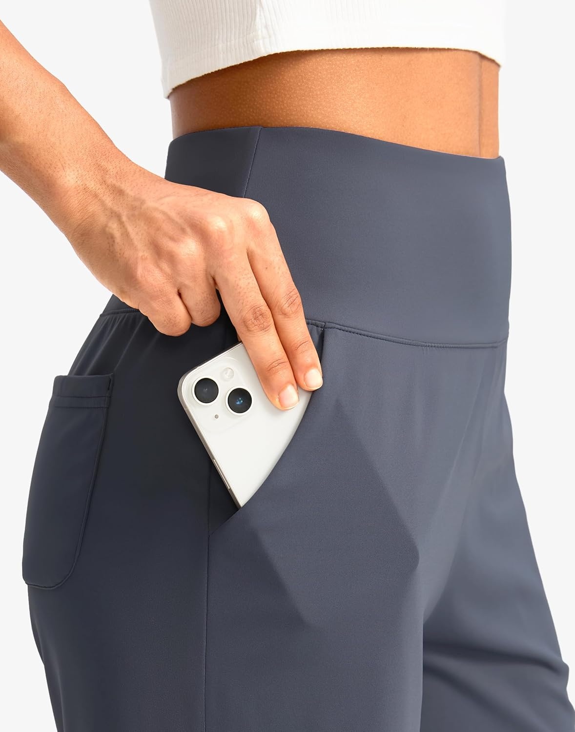 image:imageG Gradual Womens Bermuda Long Shorts with Pockets 975 High Waisted Shorts for Women Walking Athletic WorkoutDusty Blue