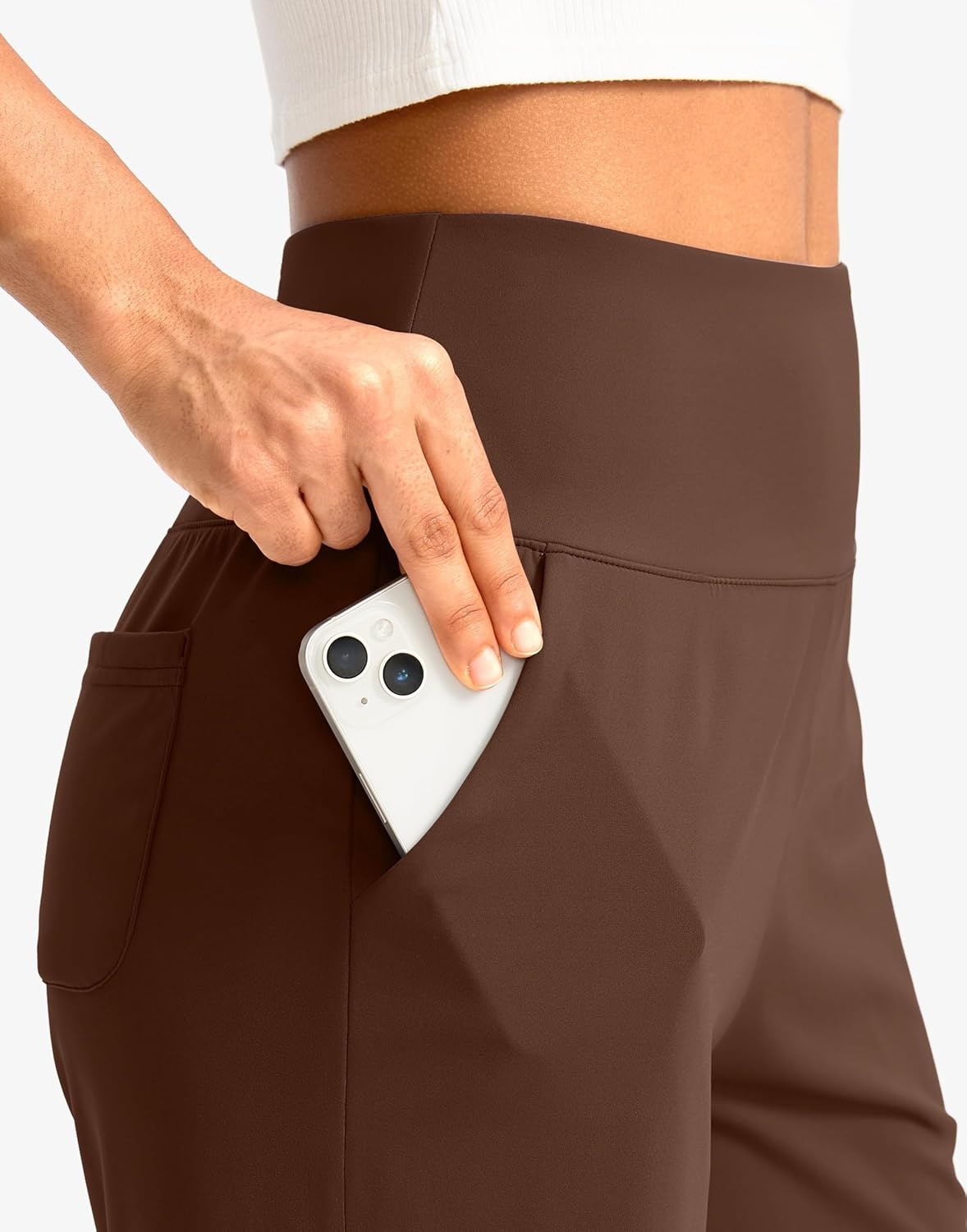 image:imageG Gradual Womens Bermuda Long Shorts with Pockets 975 High Waisted Shorts for Women Walking Athletic WorkoutEspresso