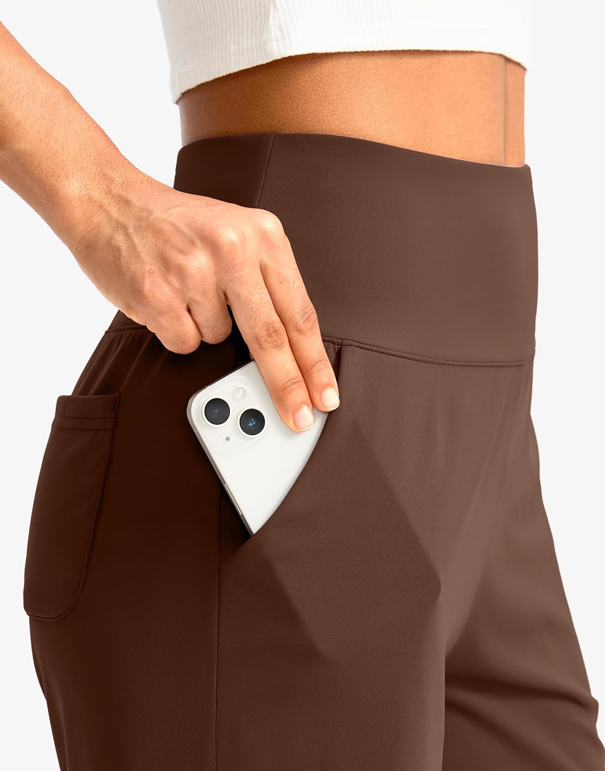 image:imageG Gradual Womens Bermuda Long Shorts with Pockets 975 High Waisted Shorts for Women Walking Athletic WorkoutEspresso