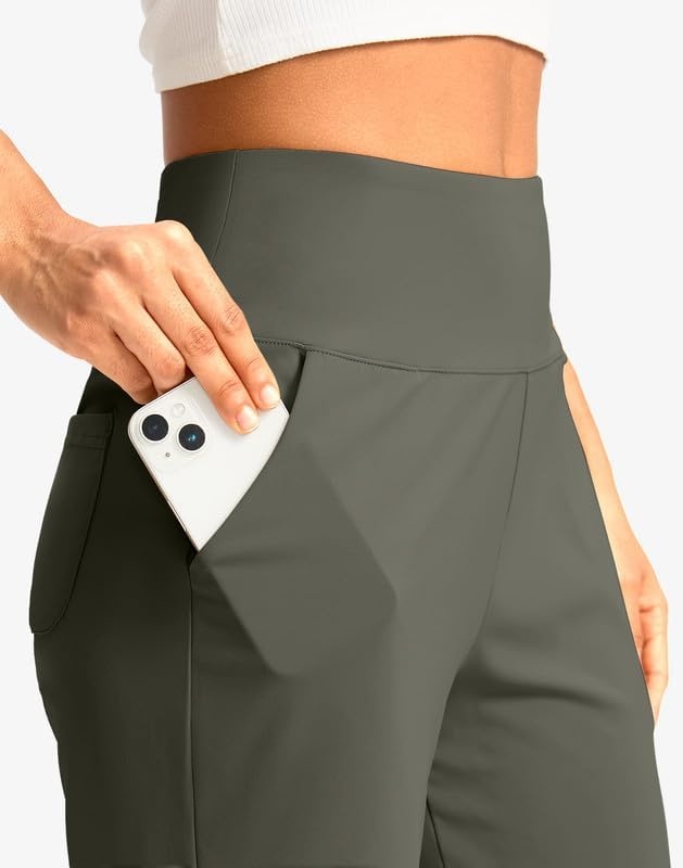 image:imageG Gradual Womens Bermuda Long Shorts with Pockets 975 High Waisted Shorts for Women Walking Athletic WorkoutGrey Sage